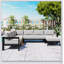 Ensemble de canapé d'extérieur en forme de U pour plusieurs personnes, durable et confortable pour les jardins, les cours et les balcons