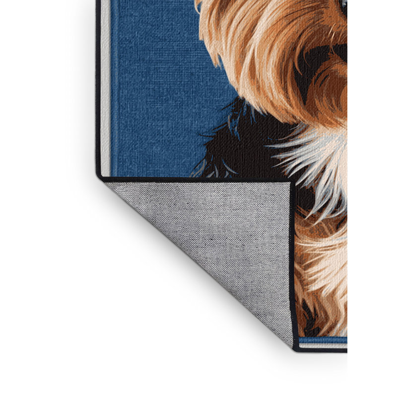  Tapis lavable Yorkshire Terrier Dogs, Rond 4 pi