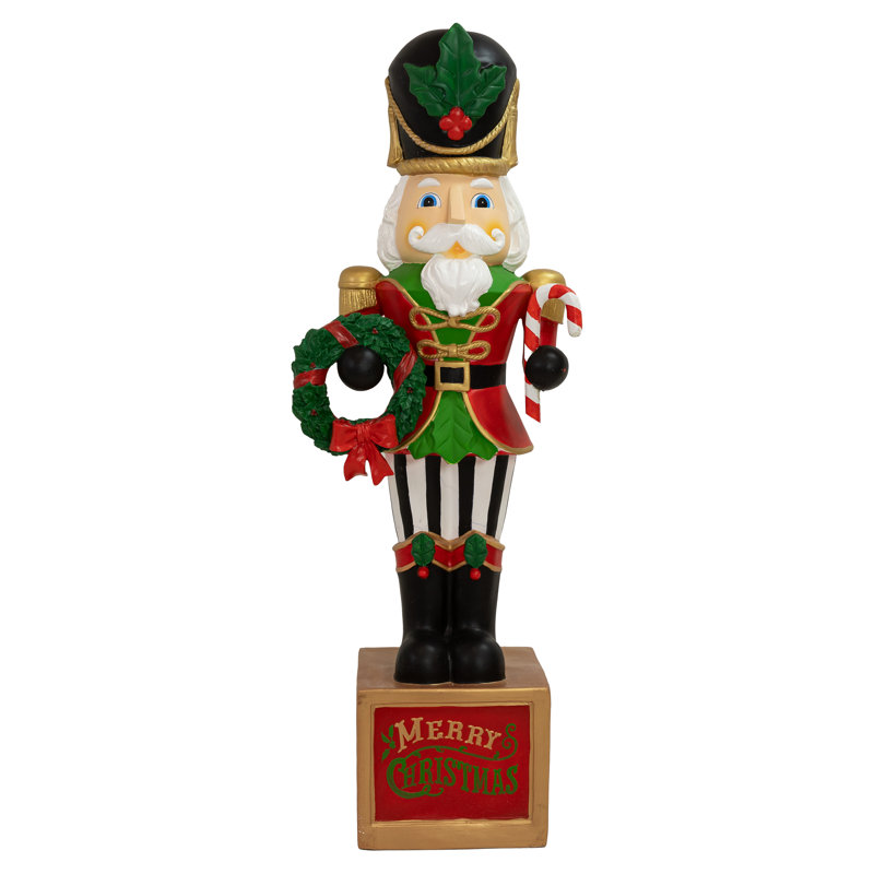 Drummer Resin Christmas Nutcracker, 48.75 in x 16.5 in, 1