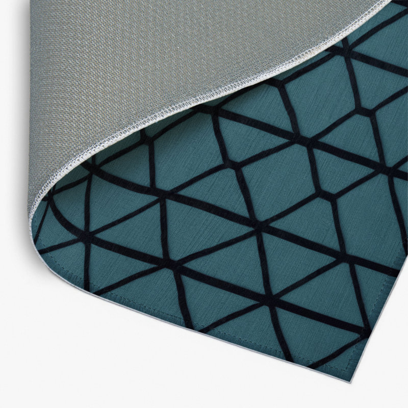 Tapis bleu intérieur et extérieur Trellis, Rectangulaire 2 pi x 3 pi