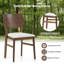 Ensemble de 2 chaises de cuisine en tissu d'ameublement Farmhouse-1287485635