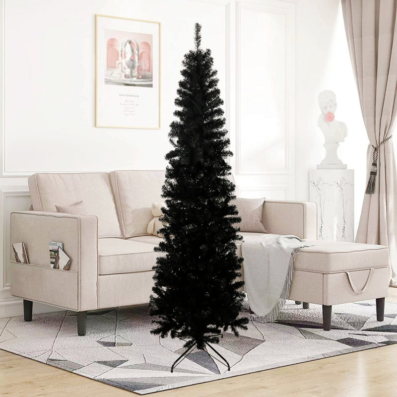 Arbre de Noël élancé, arbre de Noël artificiel avec 618 pointes, 7.5'