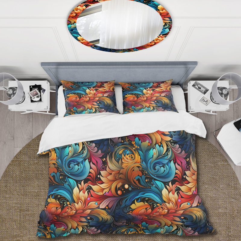 Vibrant Fusion Paisley Motif - Ensemble de housse de couette à motif cachemire