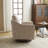 Chenille Living Room Swivel Barrel Accent Chair-1809112801