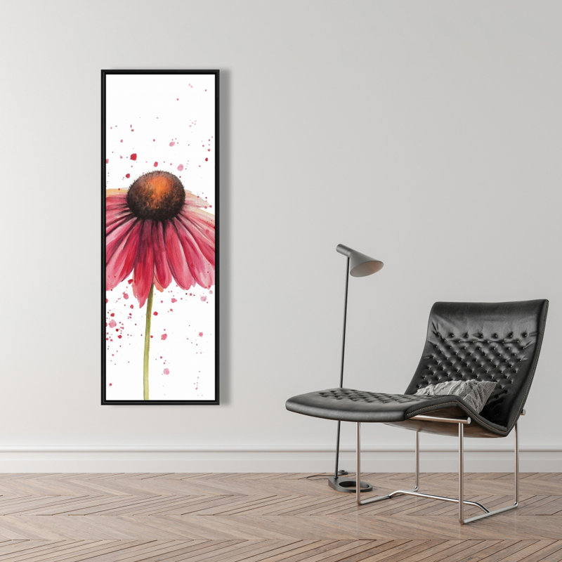 "Marguerite rose" sur toile