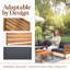 Ensemble de conversation modulaire d'extérieur en acacia 6 pièces pour patio-129990917