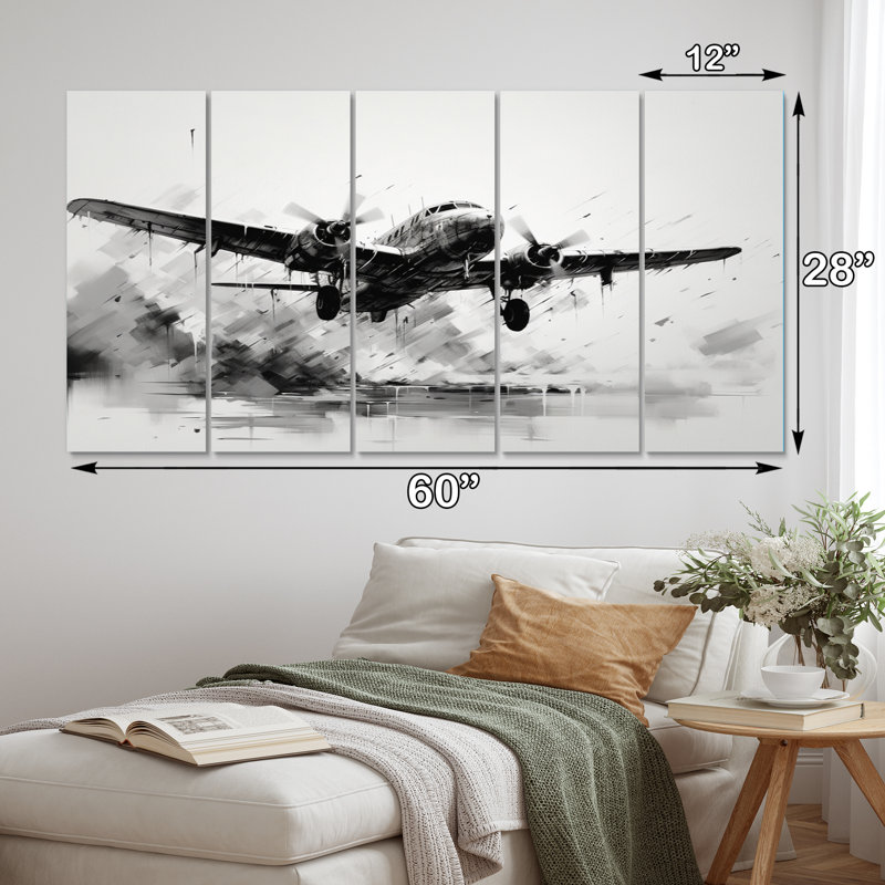 Expressif avion 5 pièces