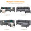 Canapé modulaire rembourré 88,6 po Marmie-1195905614