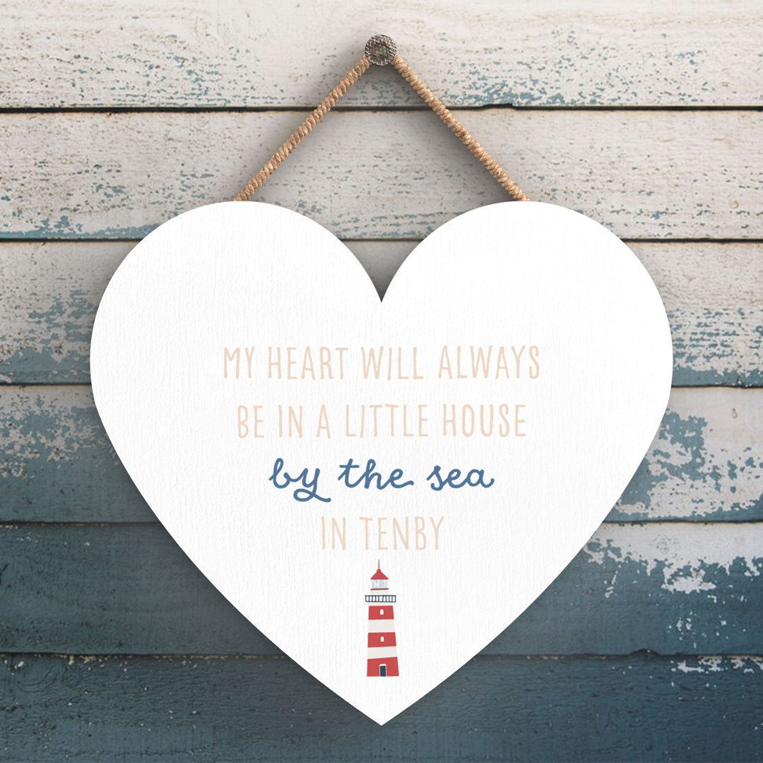 Beach My Heart Will Always Tenby Wall Décor