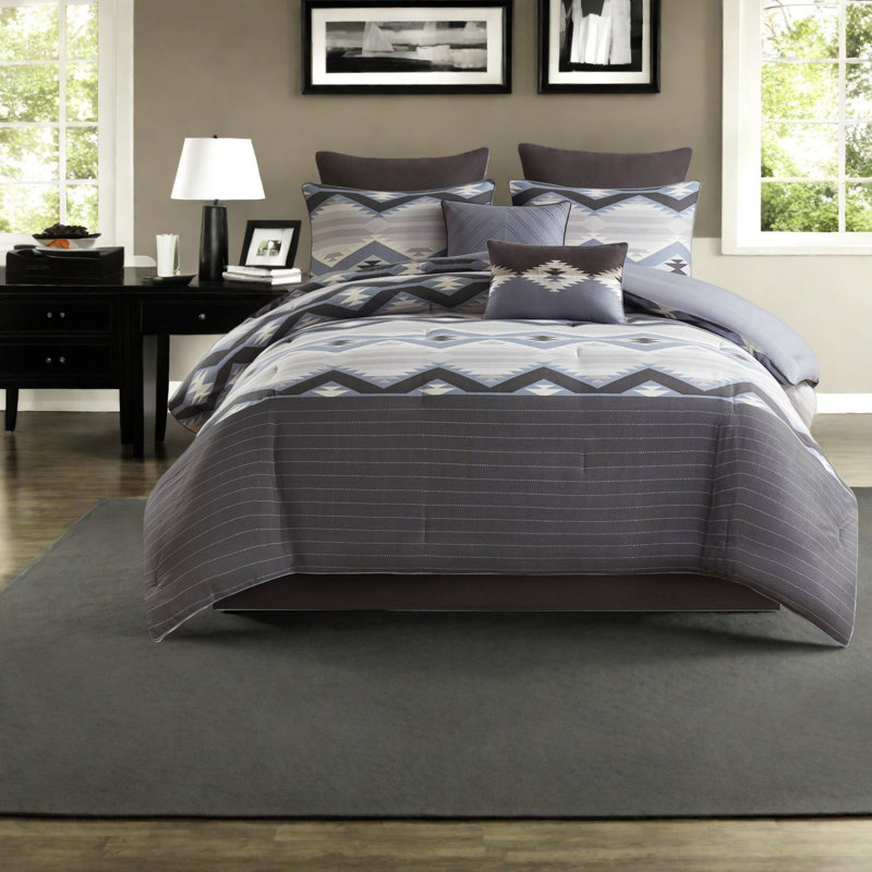 Piece King Bedding Sets, Polyester Rustic Modern Style For Home