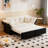Burwell  75"Velvet Upholstered Pull Out Cloud Sofa Bed 3-in-1 Convertible Multi-Functional Sleeper Sofa Bed with 2 Soft Pillows and Loveseat, Lounge Couch for Living Room Bedroom-911302430