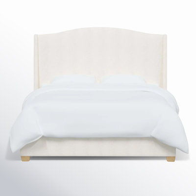 Allis Cotton Wingback Platform Bed