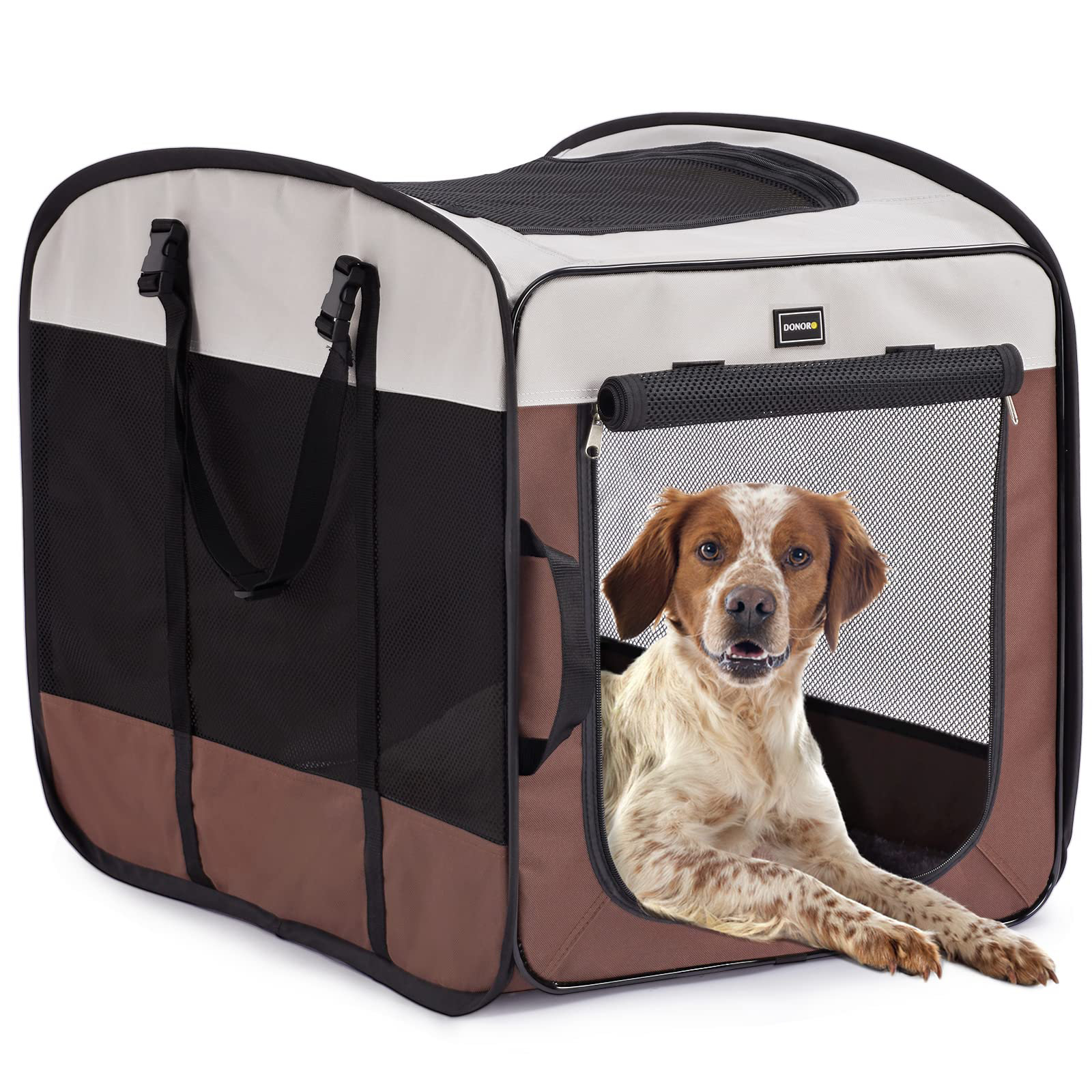 Portable Travel Foldable Cat Carrier Bag - Soft & Durable With Lid