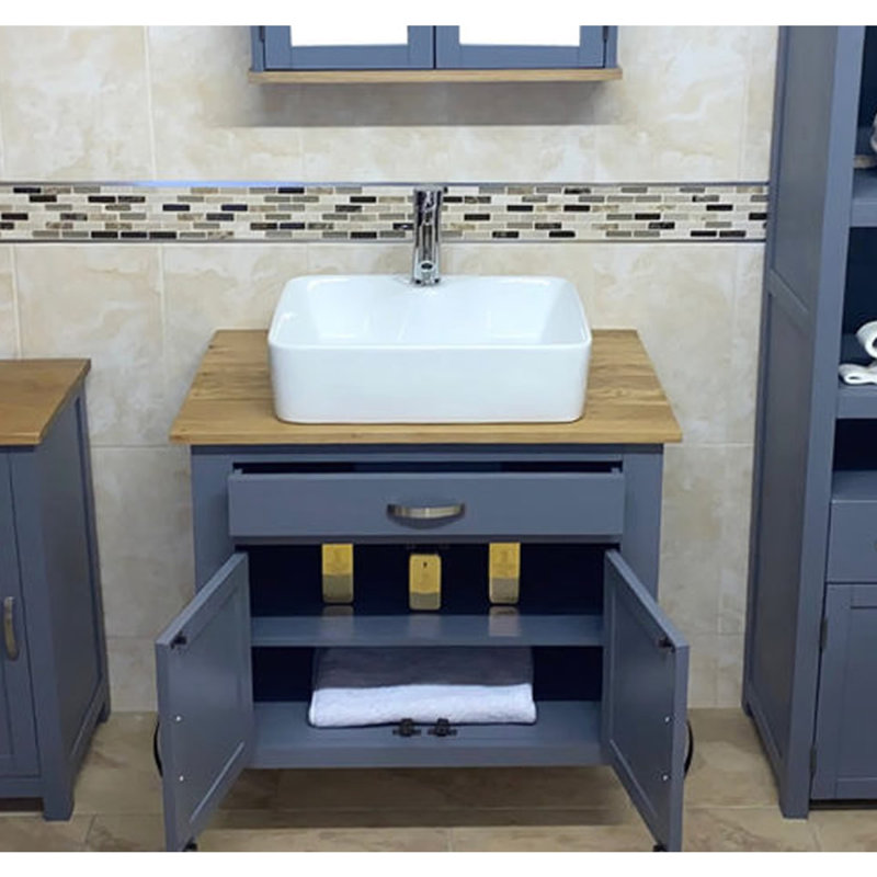 Billingham 750mm Single Bathroom Vanity with Vessel Ceramic Basin