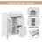 24"  Single Bathroom Vanity with Ceramic Integrated Sink Combo, Soft Closing Glass Doors, Bathroom Dresser-689927900