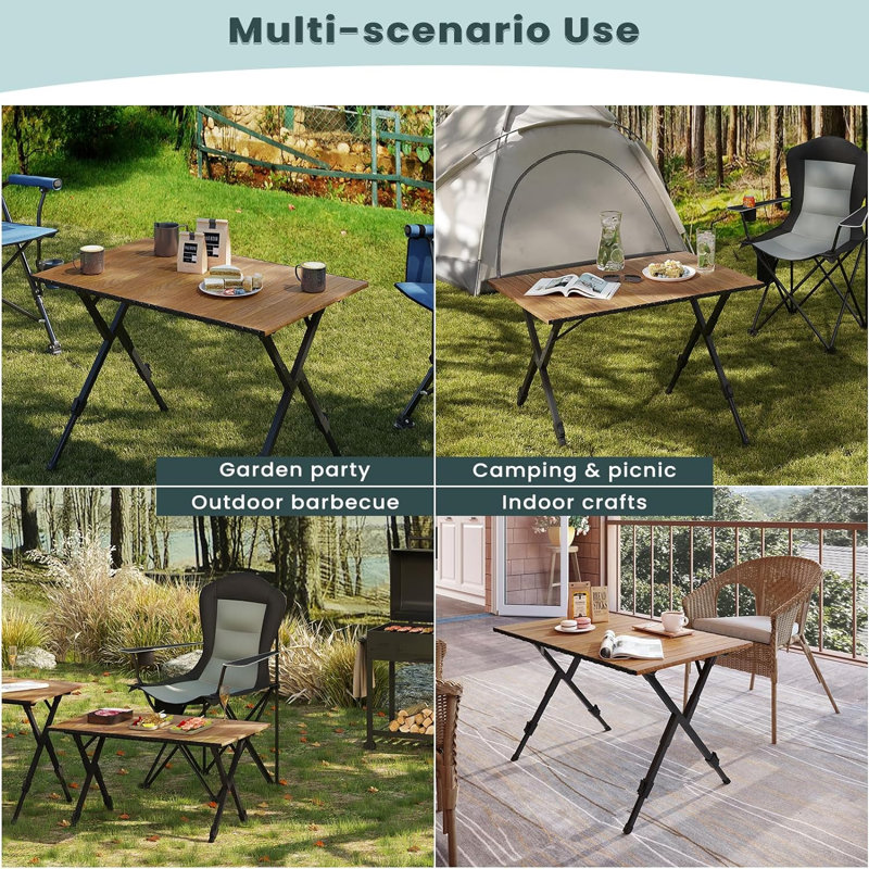 Calianno Rectangular Outdoor Camping Table - 60 cm W 92 cm D