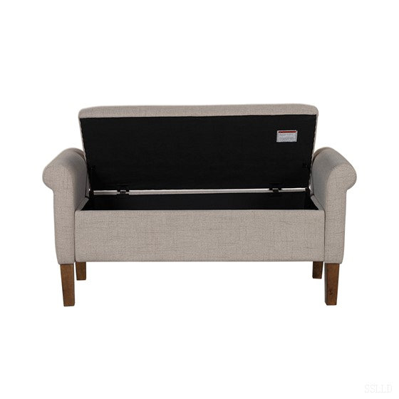 Banc de rangement rembourré