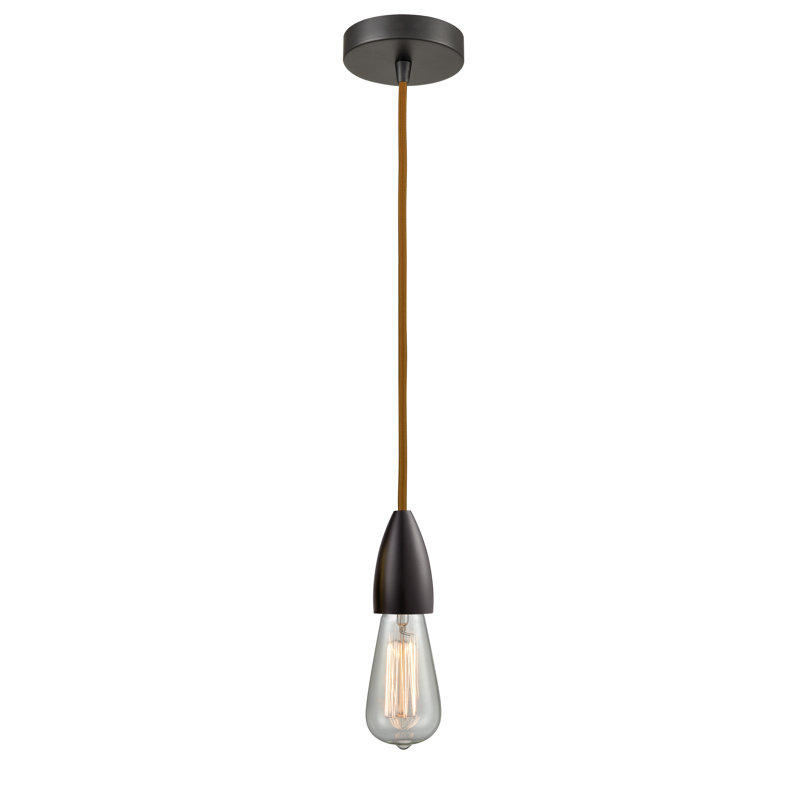 Cecile 1 - Light Single Pendant, Oil Rubbed Bronze/Copper