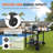 Outdoor Grill Dining Cart With Double-Shelf, BBQ Movable Food Prep Table, Multifunctional Foldable Iron Table Top, Portable Modular Carts For Pizza Oven, Worktable With 2 Wheels, Carry Handle