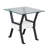 Darvette 19.75'' tall Glass End Table