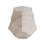 Table d'appoint extérieure / intérieure en béton léger, table d'appoint hexagonale ronde en travertin