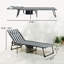 Chaise longue de patio réglable en acier, confort moderne pour l'extérieur