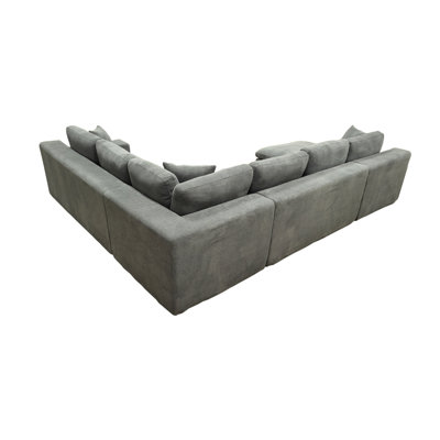 Coffee-Bean Like Upholstered Full Compressed Sectional