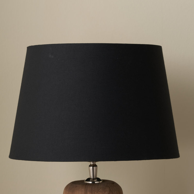 13.8 cm H Empire Cotton Blend Lamp Shade ( Screw On ), Black