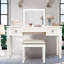 Bureau de coiffeuse en miroir avec tiroirs