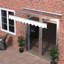 Auvent de fenêtre de 79 po x 34 po avec tôle de polycarbonate de 0,137 po d'épaisseur et supports en aluminium - Protection, résistance à la neige pour la maison en béton