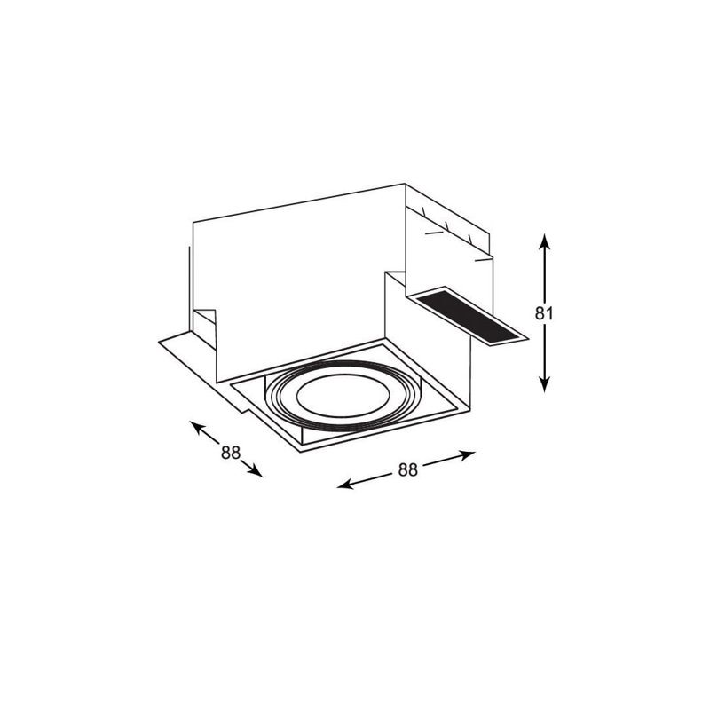 Davod Recessed Lighting Kit, Black