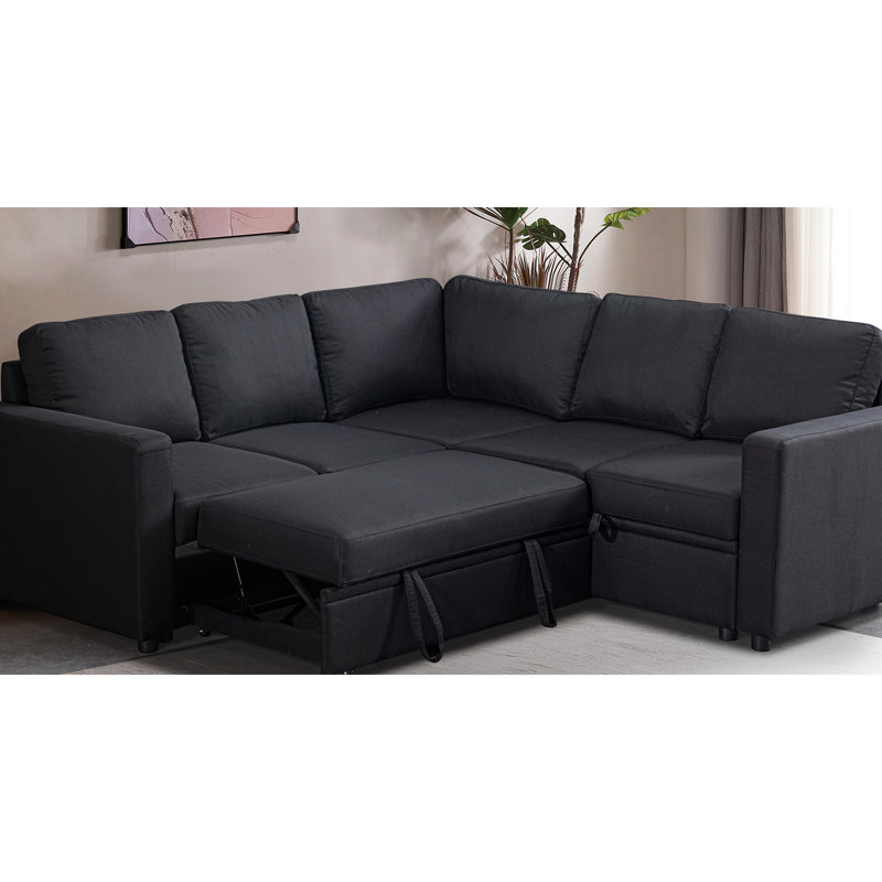 Canapé-lit modulaire, Polyester noir