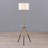 Chayzen 62.5" Modern 2 in 1 Tripod Floor Lamp with Glass Tabletop and Built-In USB Port, Gold and Black Finish
