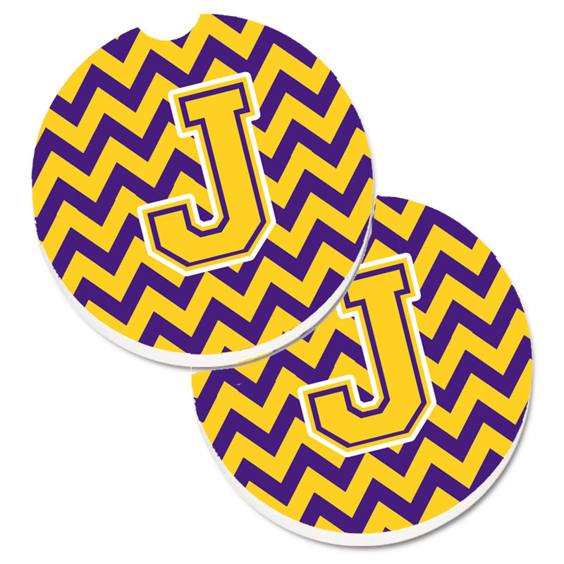 Sous-verre pour voiture, J, Mauve