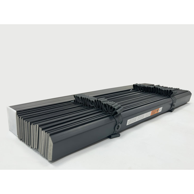 Fauxwood Tape Venetian Blind, 120cm W x 150cm L, Charcoal