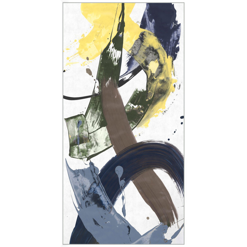 «Azure Abstract 1» par Thom Filicia, peinture sur toile à cadre flottant
