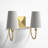 Alata 2-Light Dimmable Vanity Light with Fabric Shades-2110842219