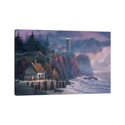 Harbor Light Hideaway by Michael Humphries - Wrapped Canvas Painting
