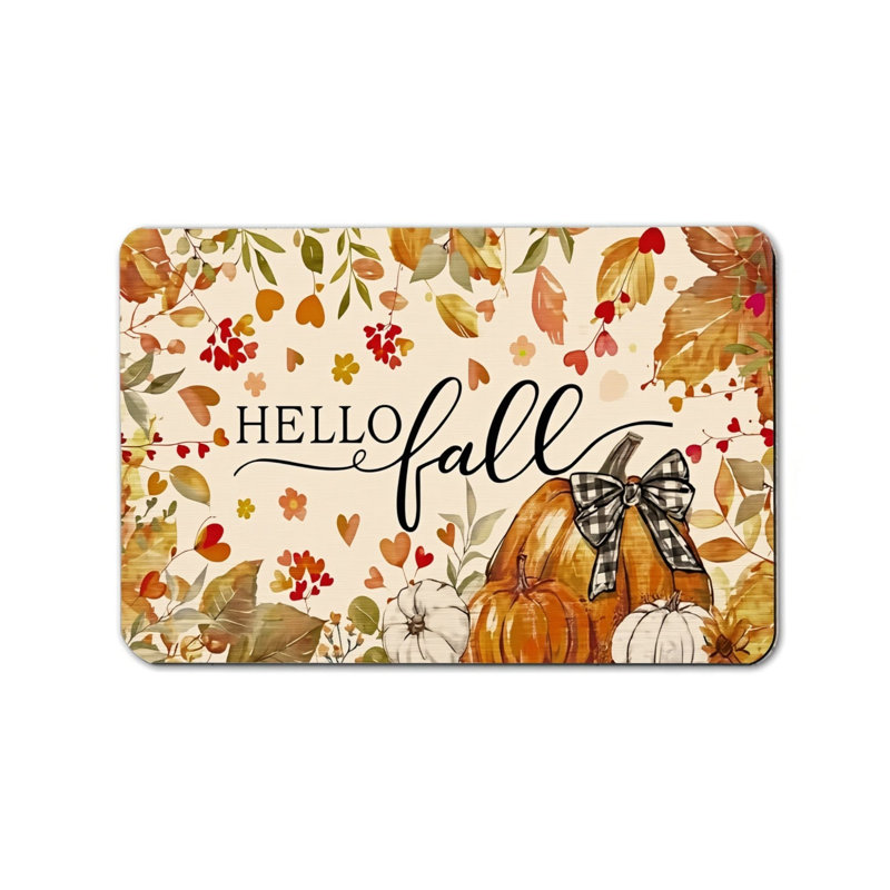 Paillasson 24 po x 36 po Hello Orange