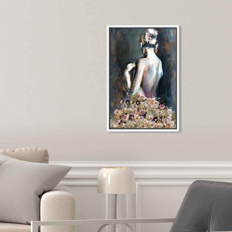 Pensée sur vous - impression sur toile, Toile encadrée, H 24 po x l 16 po, Blanc