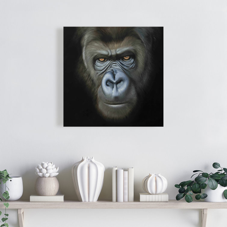 Begin Edition International Inc. Gorilla Face On Canvas Painting | Wayfair