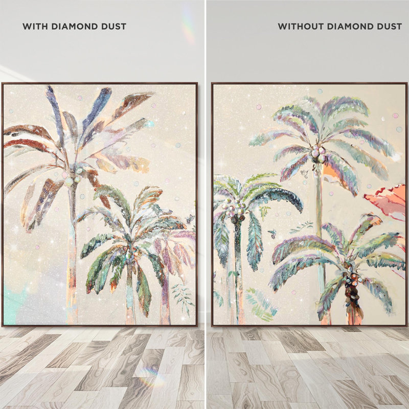 Oliver Gal Michaela Nessim - Inevitable Joy Noon Set Floral and Botanical - Diamond Dust Framed Canvas Art, 37" H x 31" W