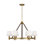 Lustre de salle à manger 6 lumières Lauren Ralph Lauren Grayson avec abat-jour en lin blanc