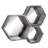 Abeal 3 Piece Hexagon Fir Solid Wood Floating Shelf