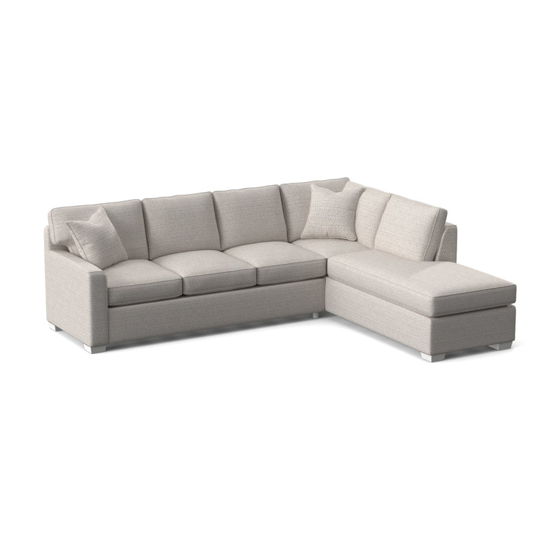 Frye Sofa and Chaise, Right Hand Facing, Frost White, White Textured Performance; 0865-91