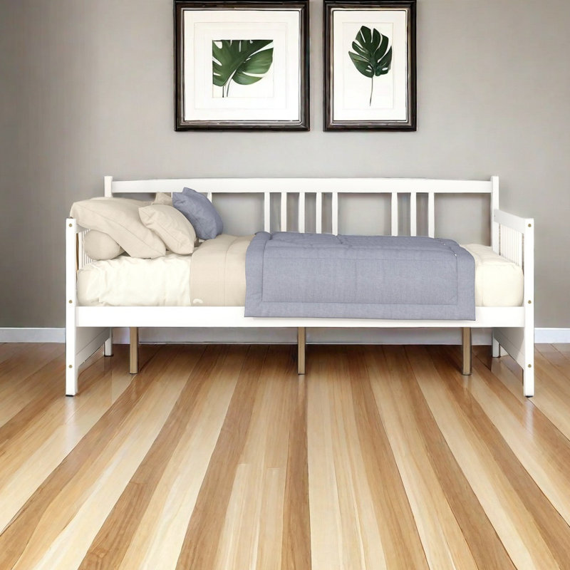 Full Size Daybed With Support Legs, White