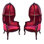 Dome Balloon Chair Red Velet Set