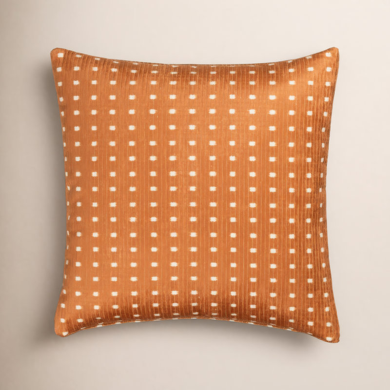Coussin Miramar, Carré 26 po, Plumes, Orange