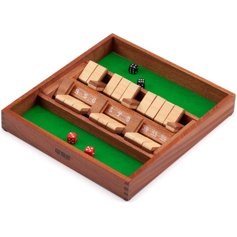 2-player Wooden Shut The Box 12 Numbers Dice Game Board With Red/black  Dice. Classic Tabletop Version Of The Popular English Pub Game…