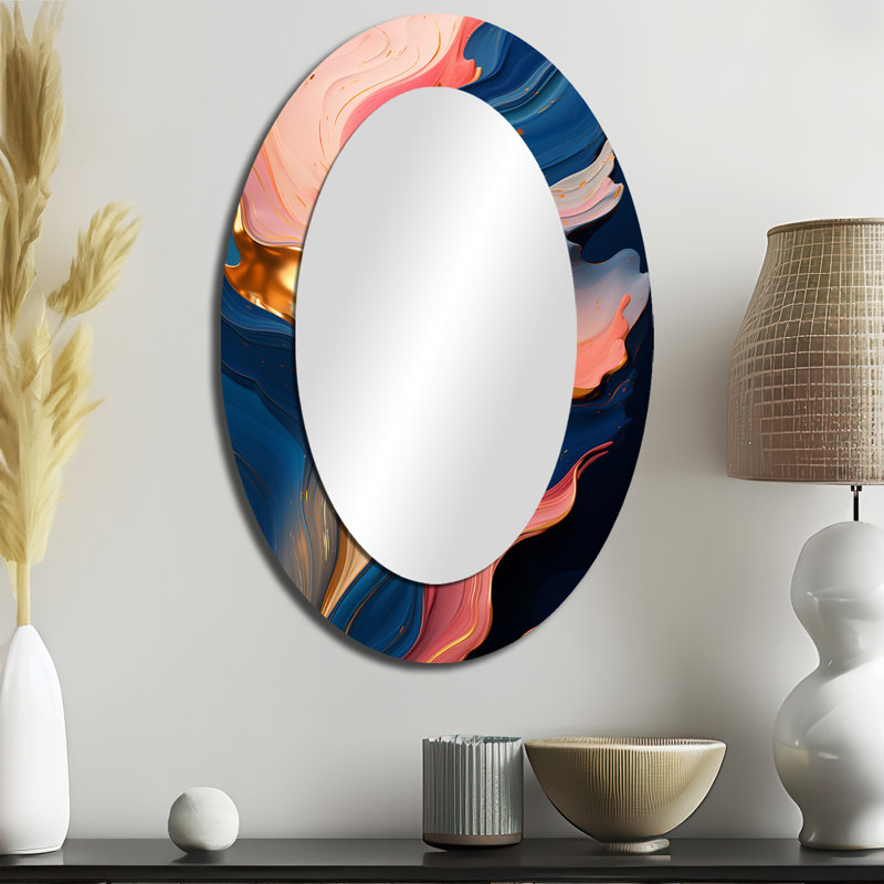 Miroir mural rose et or, 36 po x 24 po